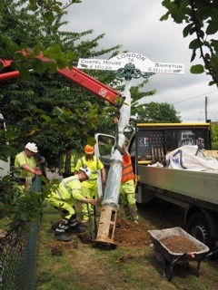 Replacing the restored post